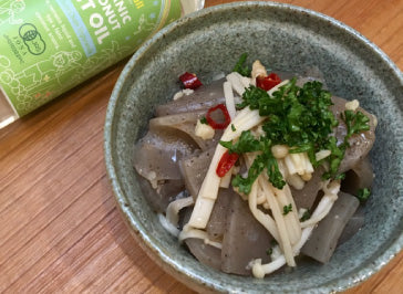 こんにゃくのアヒージョのレシピ | 【公式】ココナッツ専門店ココウェル