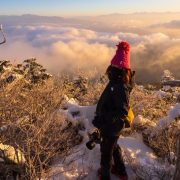 初登りは恵那山ですき焼き♪