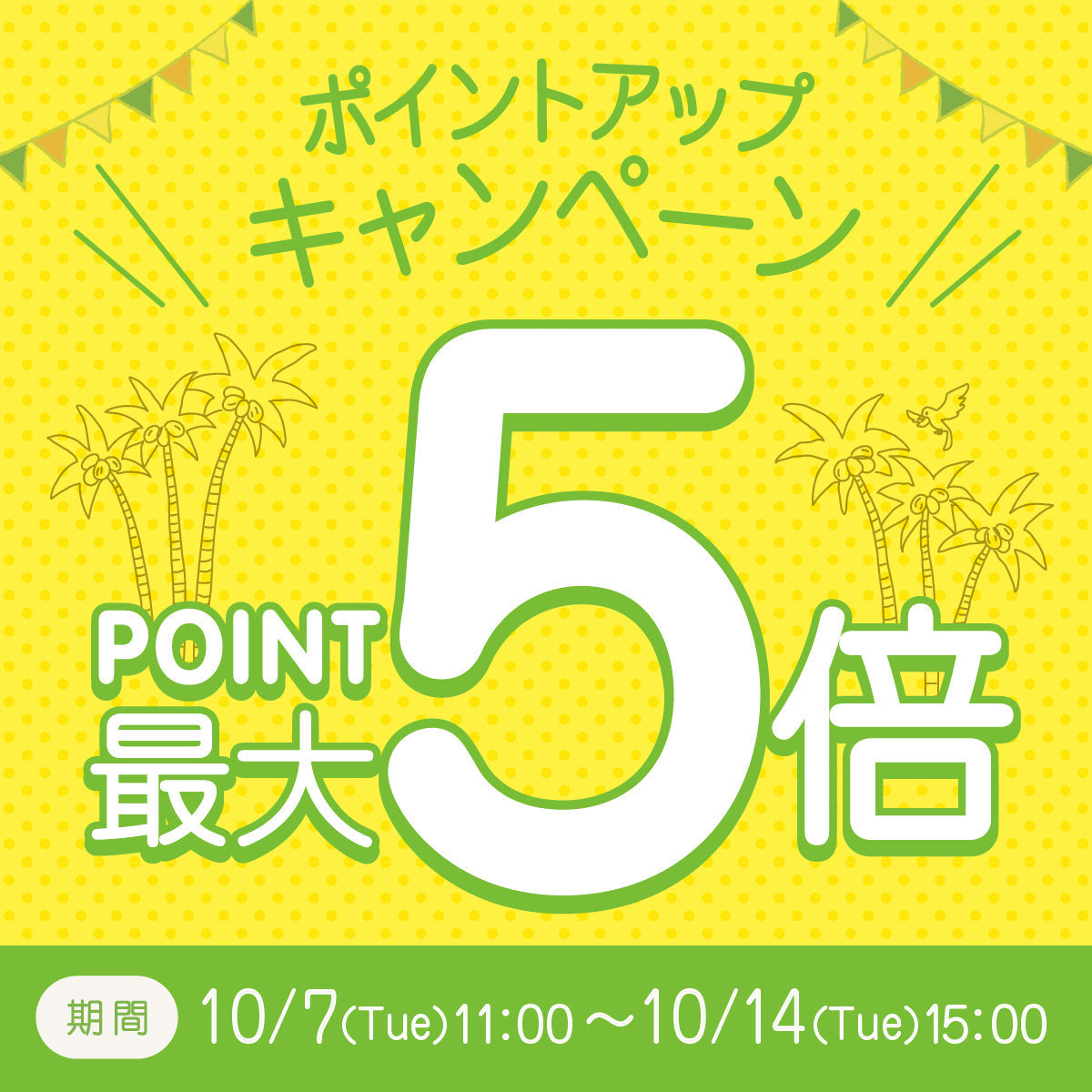 本日からポイント最大５倍キャンペーン