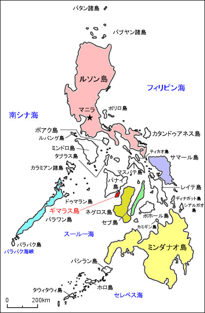 ギマラス島の地図