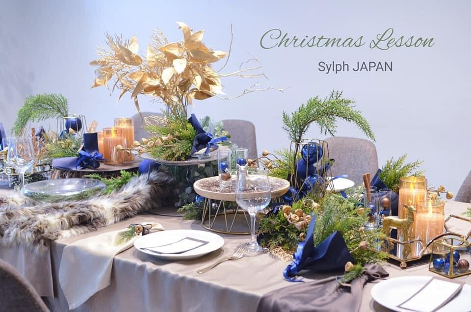 クリスマスコラボレッスンのテーブルコーディネート