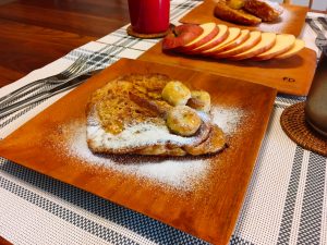 フレンチトーストを焼く
