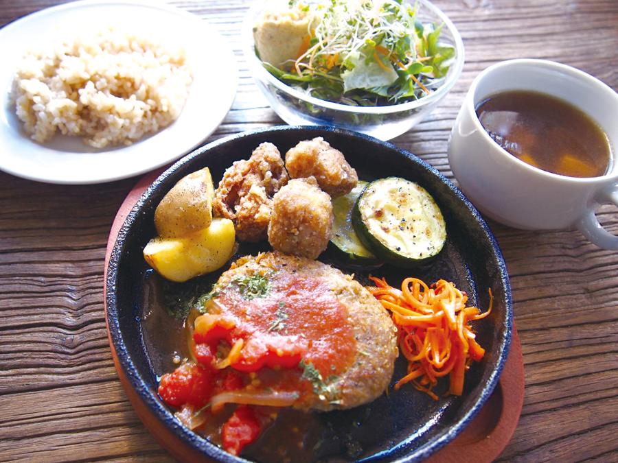 グルテンフリーハンバーグプレート