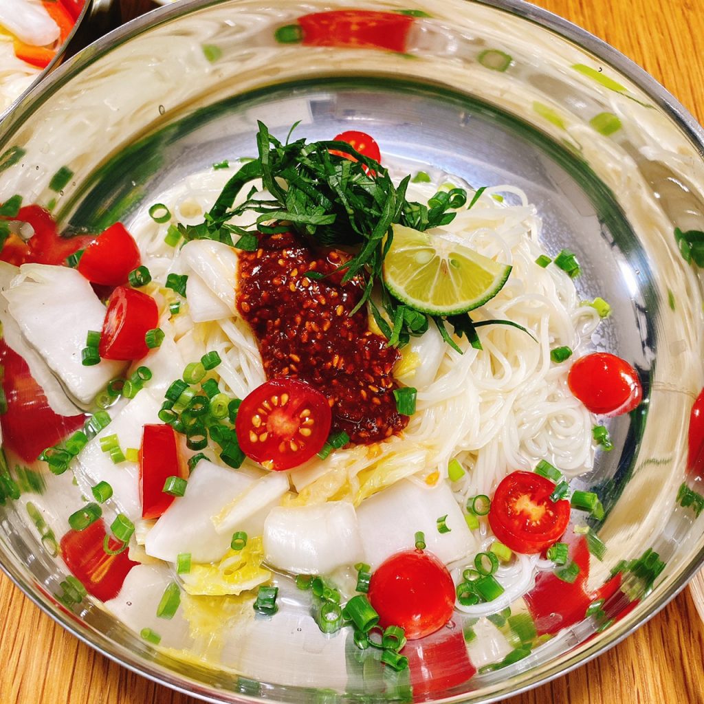 素麺アレンジの完成写真