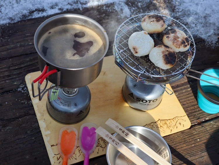 山で食べるおぜんざい