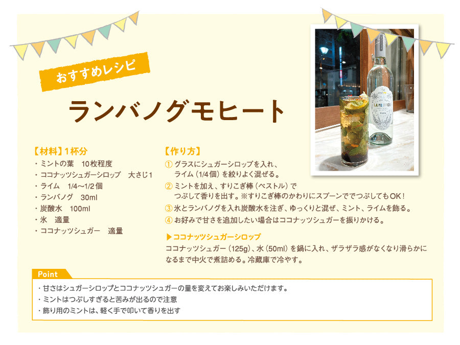 ランバノグモヒートの出来上がりイメージ