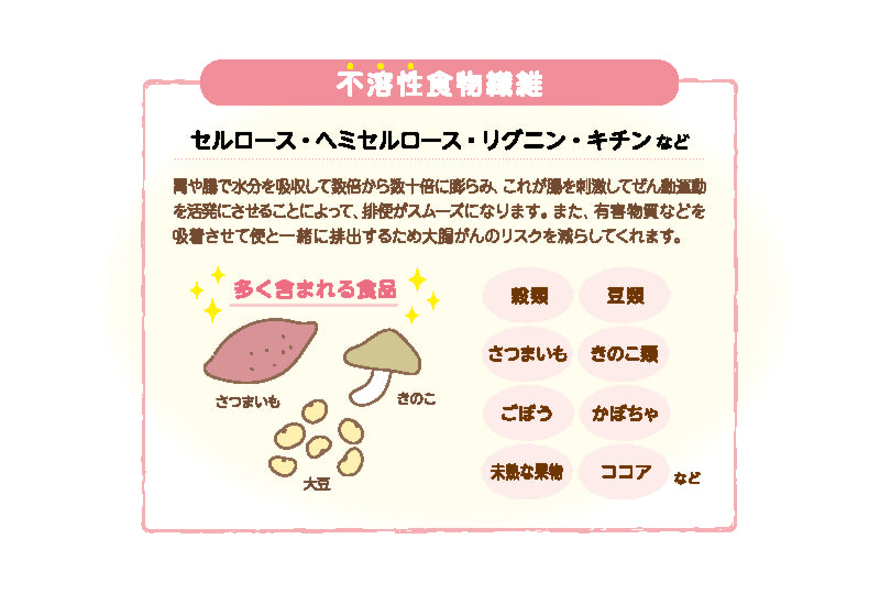 水溶性食物繊維と不溶性食物繊維の説明図2
