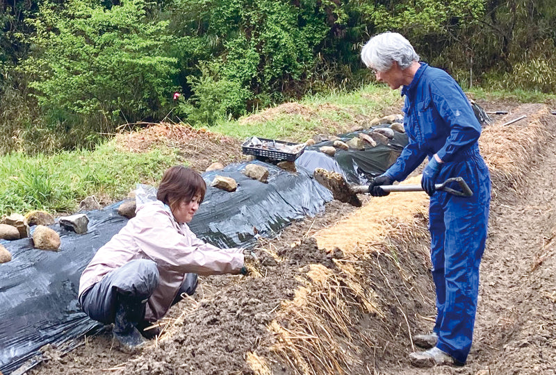 土づくりに取り組むココウェルファームの様子