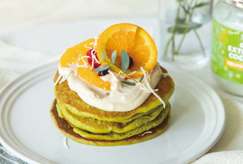 ほうれん草とあわのパンケーキ