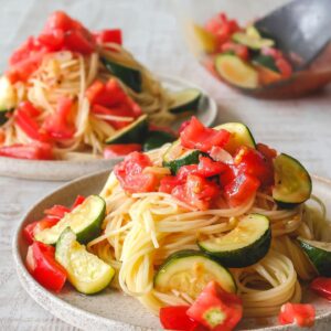 夏野菜とMCTオイルの冷製パスタ
