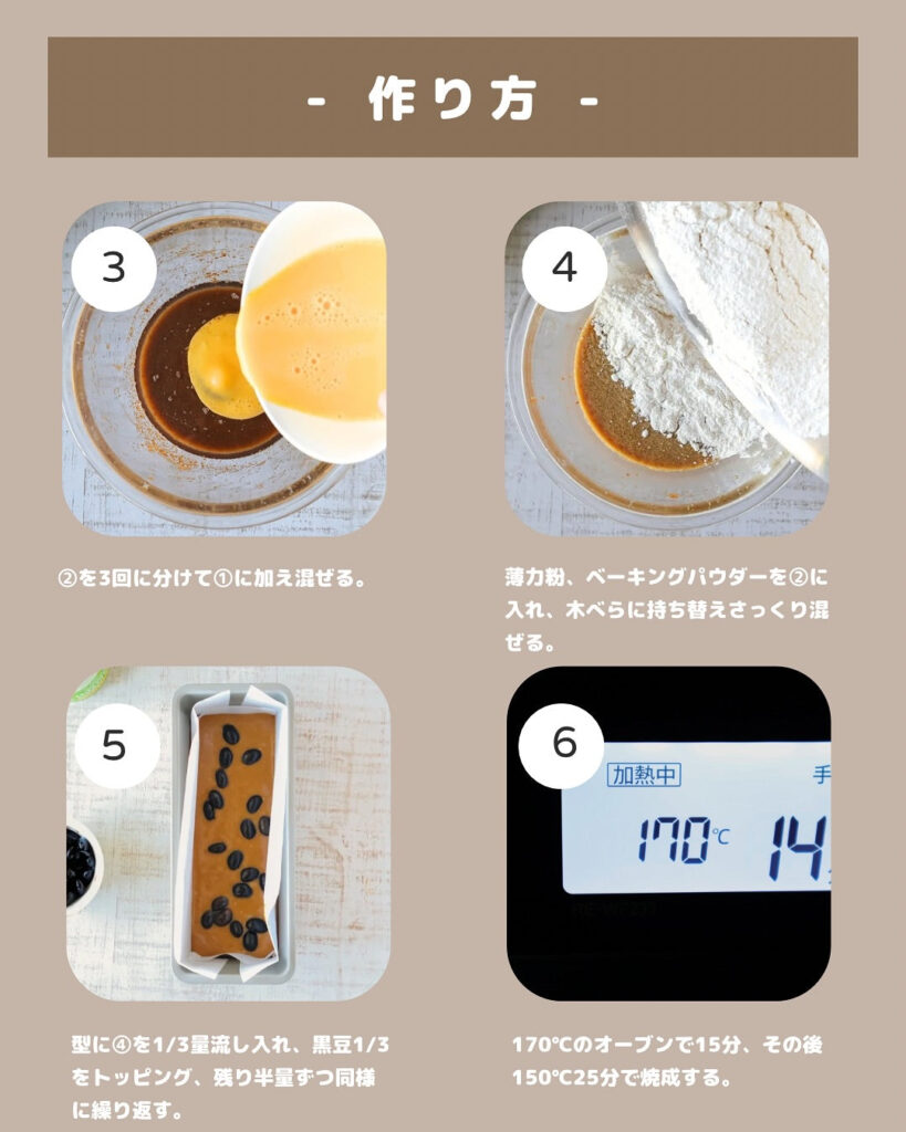 余った黒豆が大変身！しっとり黒豆パウンドケーキ