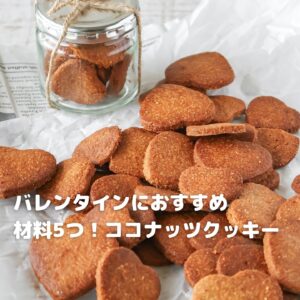 材料5つで本格！ザクザク食感のココナッツクッキー【バレンタイン】
