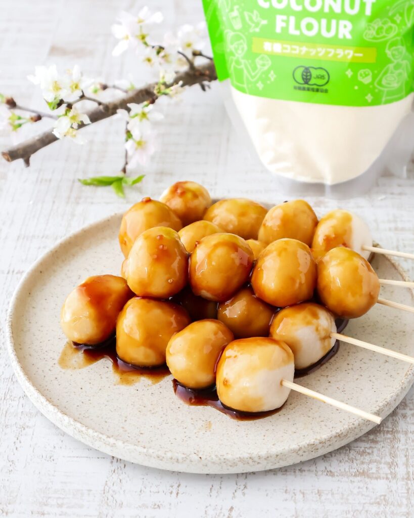 罪悪感ゼロスイーツ♪ココナッツフラワーで作るヘルシーみたらし