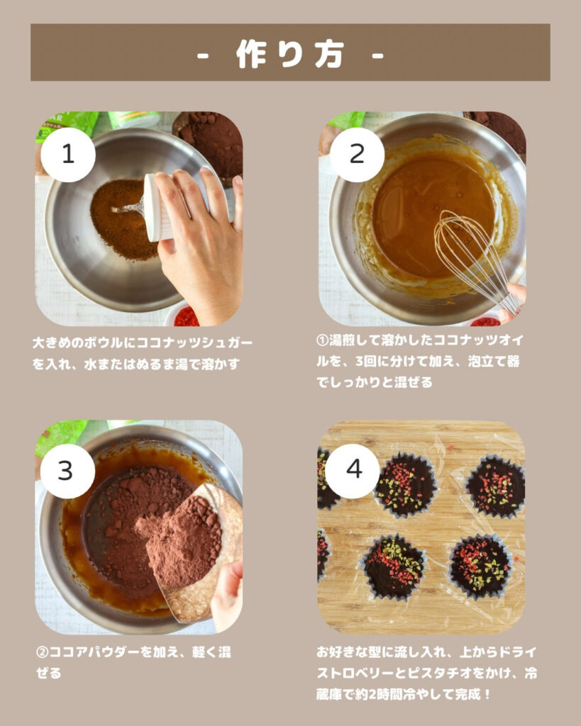 焼かない・簡単！親子で楽しむココナッツチョコ